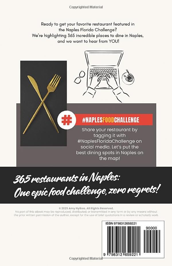 365 Places to Dine Naples Florida Challenge: The Ultimate Restaurant Bucket List | Paperback